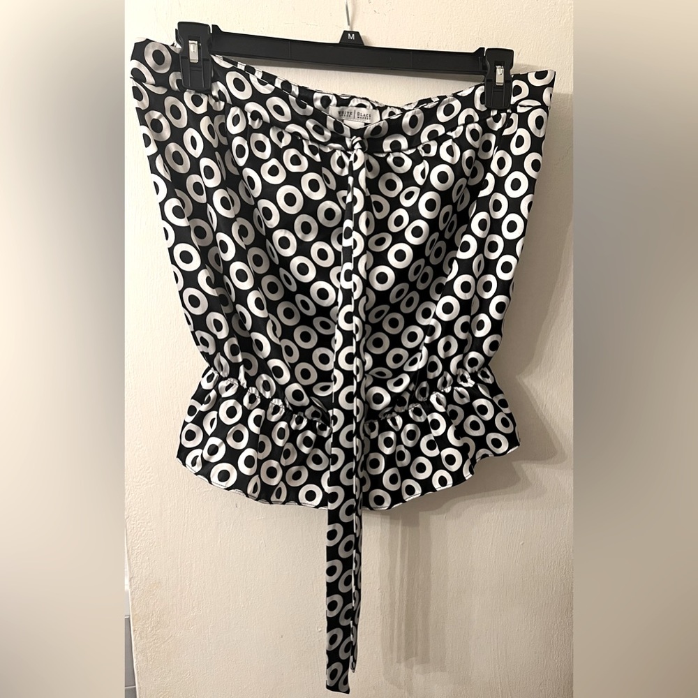 White House Black Market Silky Tie Neck Top
